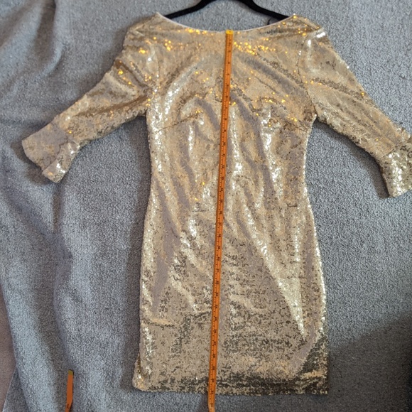 Lulu's gold shimmer sequin mini dress | Size medium (fits small!) โจ - Picture 13 of 16